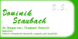 dominik staubach business card